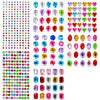 A large collection of colorful acrylic gem stickers in various shapes and colors for face, nails, and crafts.