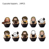 Cartoon Themed Kids Party Decoration Set with Face Stickers, Gift Bags & Slap Bracelets