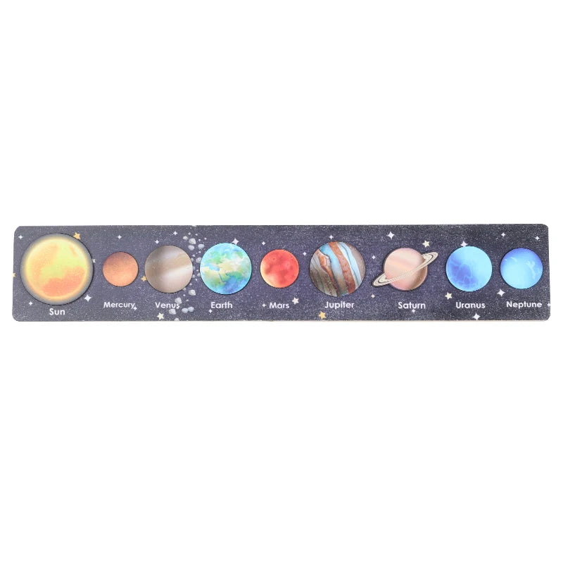Montessori Wooden Solar System Puzzle for Kids