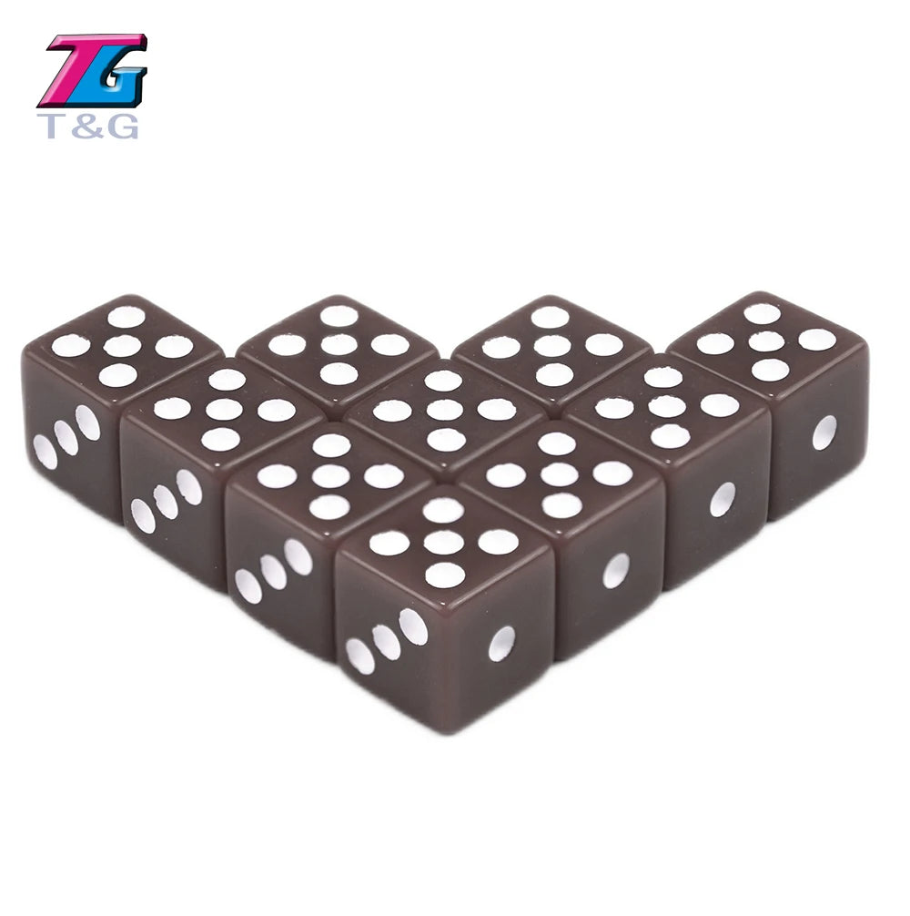 12mm Acrylic Dice Set – Standard White Numbered Dice