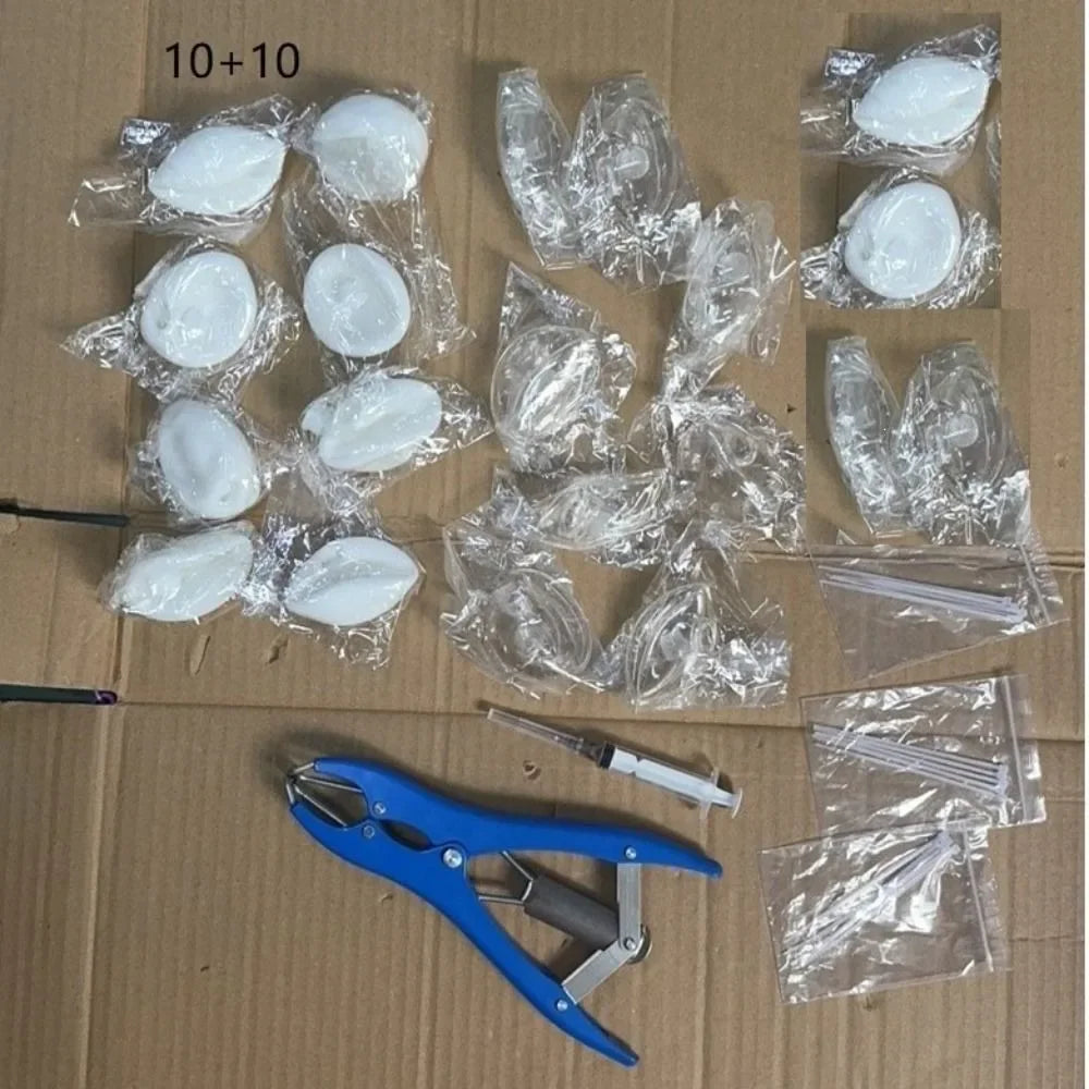 A kit containing ten squishy stress relief balls, various tools, and plastic bags for customization.