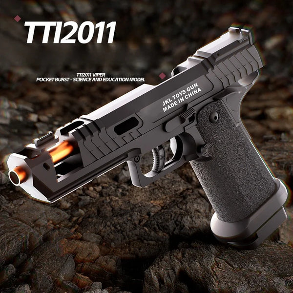 Realistic Shell-Ejecting Blowback Toy Pistol with Soft Bullets