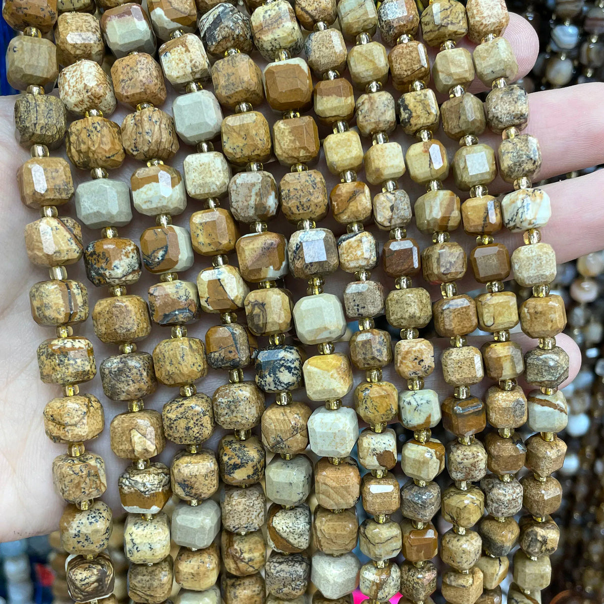 Natural Stone Faceted Beads for Jewelry Making