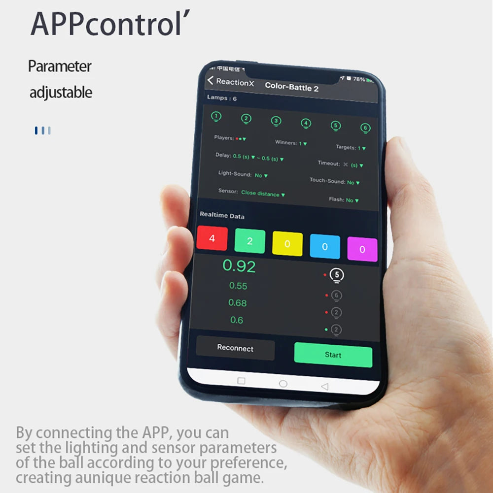 Smart Reaction Training Ball with App Control
