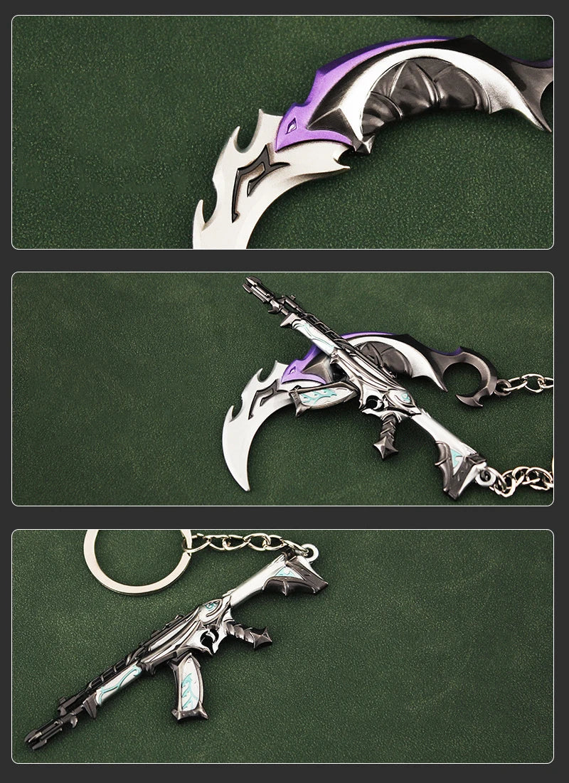 Valorant Reaver 2.0 Karambit Metal Keychain