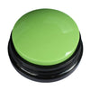 A round, lime green button with a black base, used as a 30-second voice recorder and sound board.