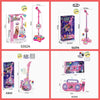Kids Karaoke Microphone with Guitar Stand and LED Lights