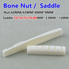 White bone nut and saddle components for guitar tuning