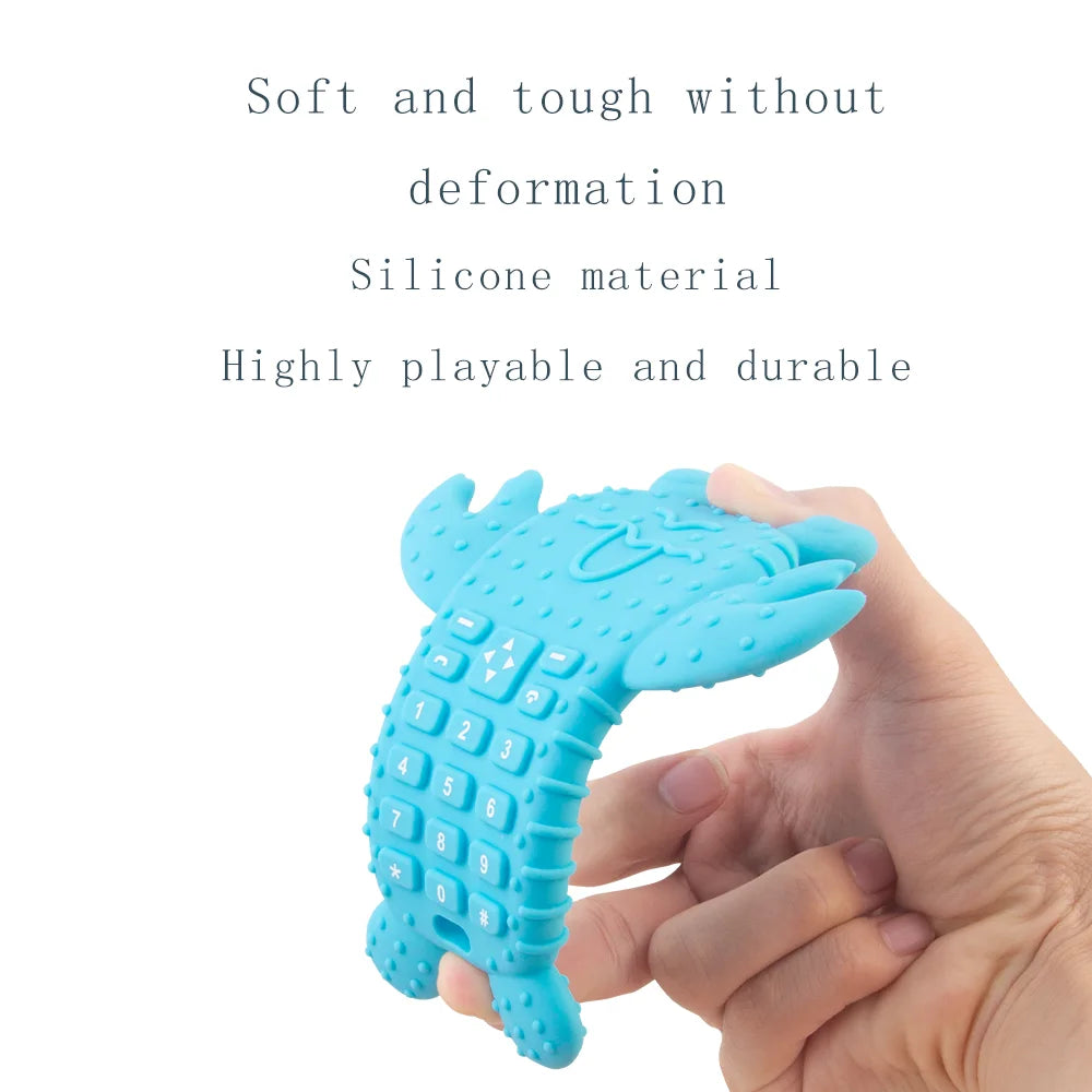 Silicone Remote Control Teether for Baby Teething Relief