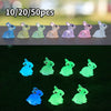 Glow-in-the-Dark Bunny Resin Figurines for Easter & Home Decor