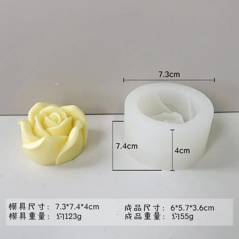 Rose & Peony Silicone Mold for Candle, Soap, and Resin Crafting