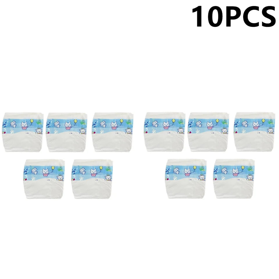 Pretend Play Doll Diapers - 10 Pack for Baby Dolls