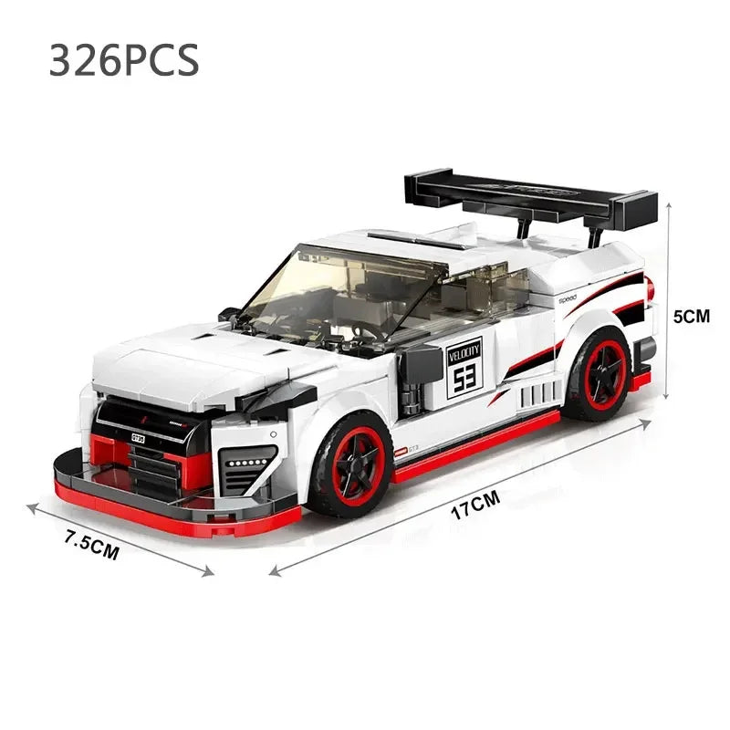 Supercar Model Building Block Kit