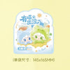 A cute figurine of a cat on the loose theme packaged in a blind box with Japanese text and stars.