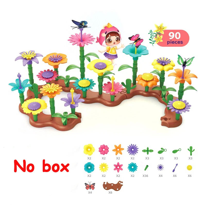 Creative Flower Garden Building Playset for Kids