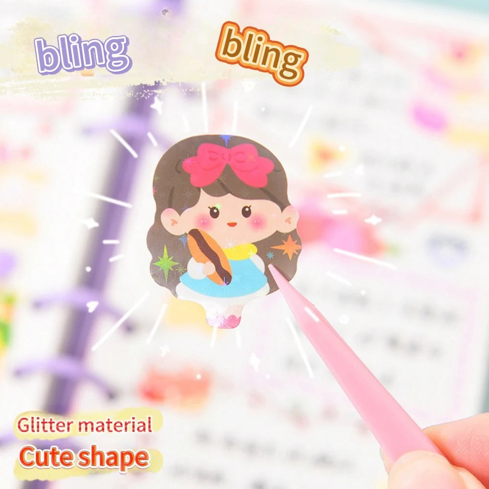 Kawaii Sticker Pack for Kids – 200 Cute Decorative Stickers for Journals, Scrapbooking & DIY Crafts