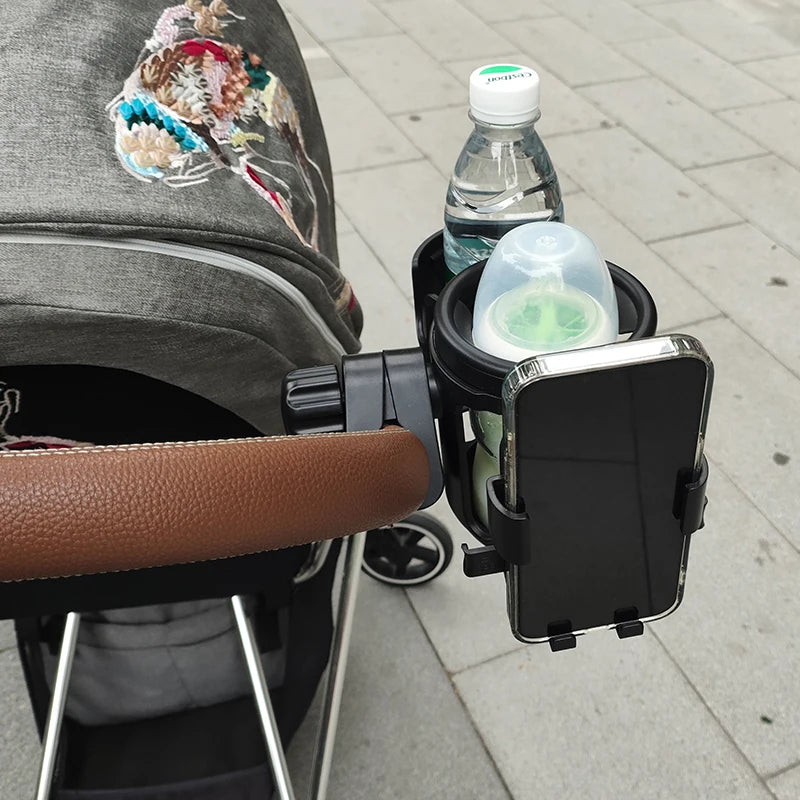 3-in-1 Rotating Stroller Cup and Phone Holder