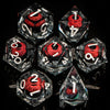 Dragon Eye Resin Dice Set with Liquid Core - 7 Polyhedral Dice for RPG Gaming
