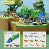 Dinosaur Transport Truck Playset with 12 Figures and 2 Mini Cars