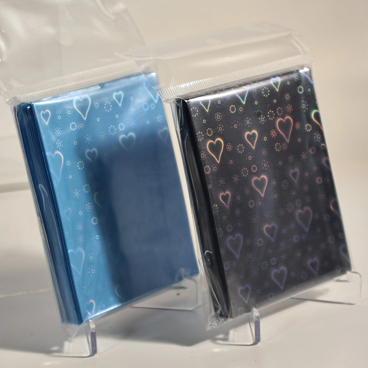 Holographic Heart-Shaped Card Sleeves (60-Pack) – Acid-Free Protectors for TCG & Collectible Cards