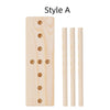 Wooden ribbon bow maker with multiple holes for crafting and gift wrapping