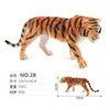 Realistic Wild Animal Figures - Leopard, Tiger, Lion, Elephant, Zebra Set