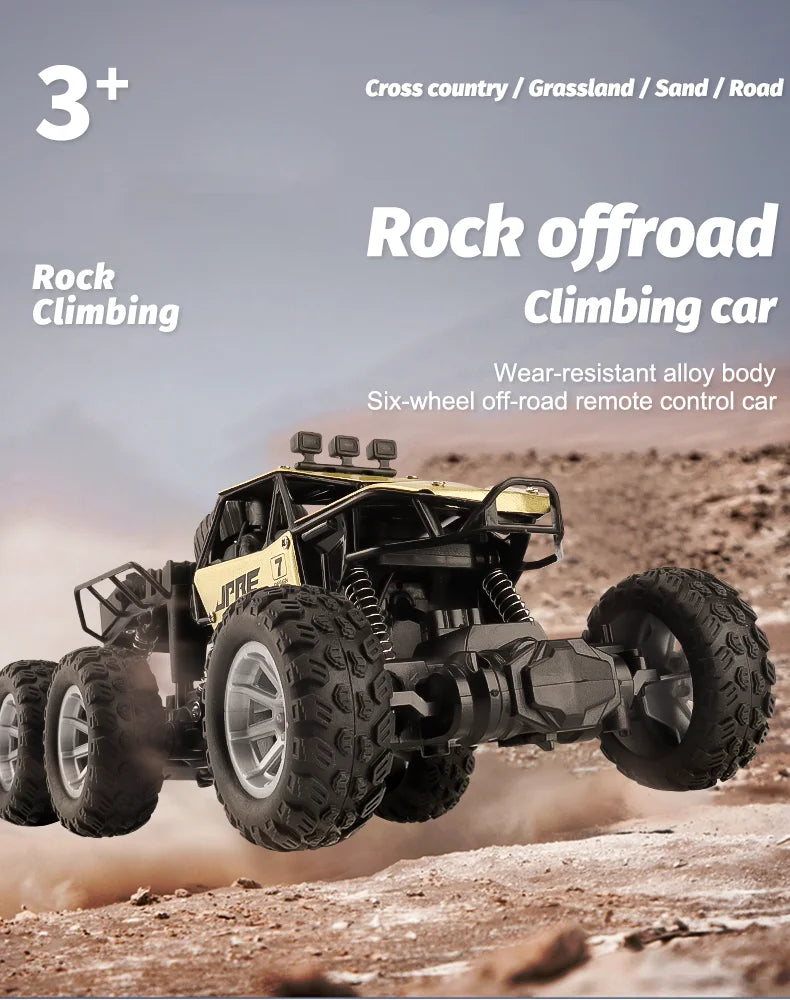 Six-Wheel Drive Off-Road RC Truck with Alloy Frame