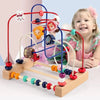 Wooden Bead Maze Roller Coaster Toy for Toddlers
