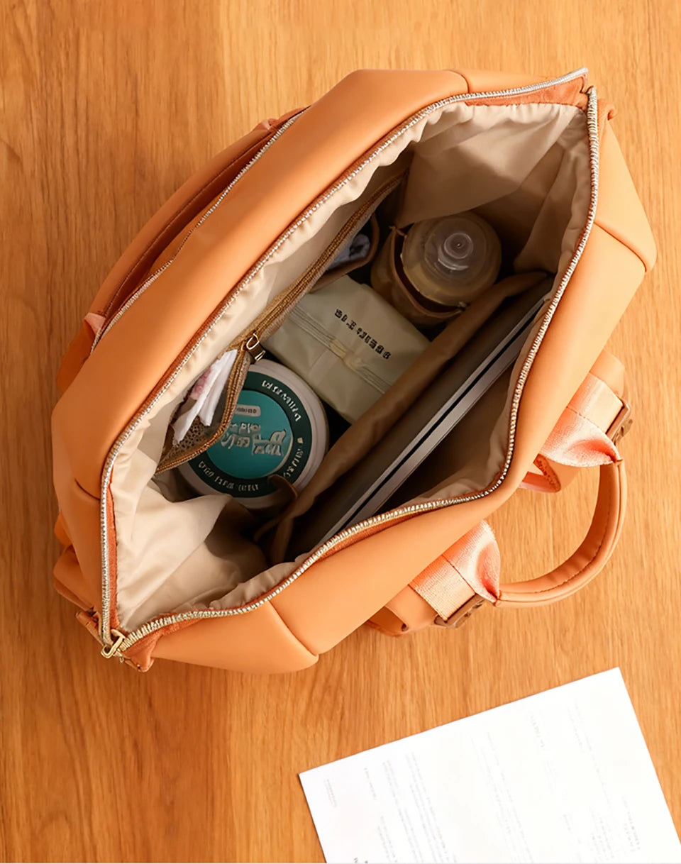 Minimalist Diaper Backpack with Insulated Pockets