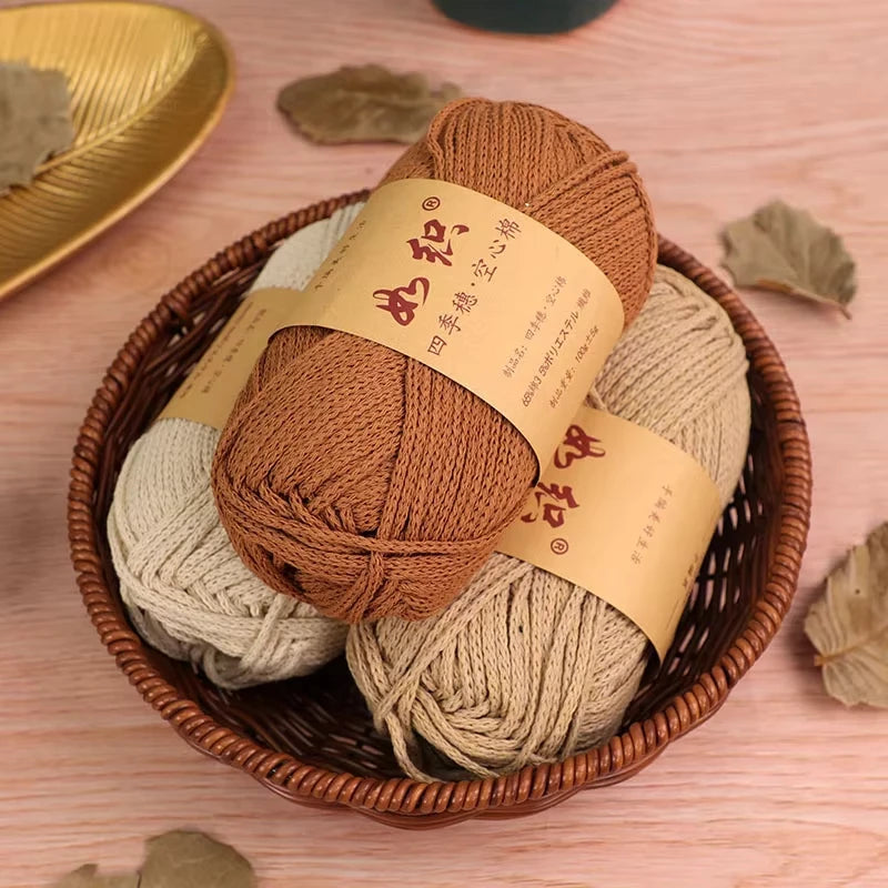 Soft Cotton Blend Crochet Yarn – 85m per Roll