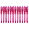 A set of pink invisible ink spy pens with UV light for secret messages