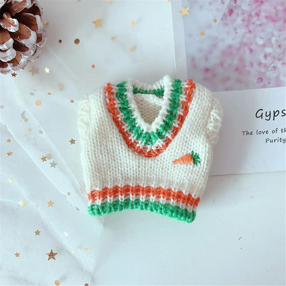 Fashionable Sweater and Vest Set for 20cm Plush Dolls