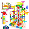 Glowing Marble Run with Motorized Elevator – 236-Piece STEM Building Set for Kids