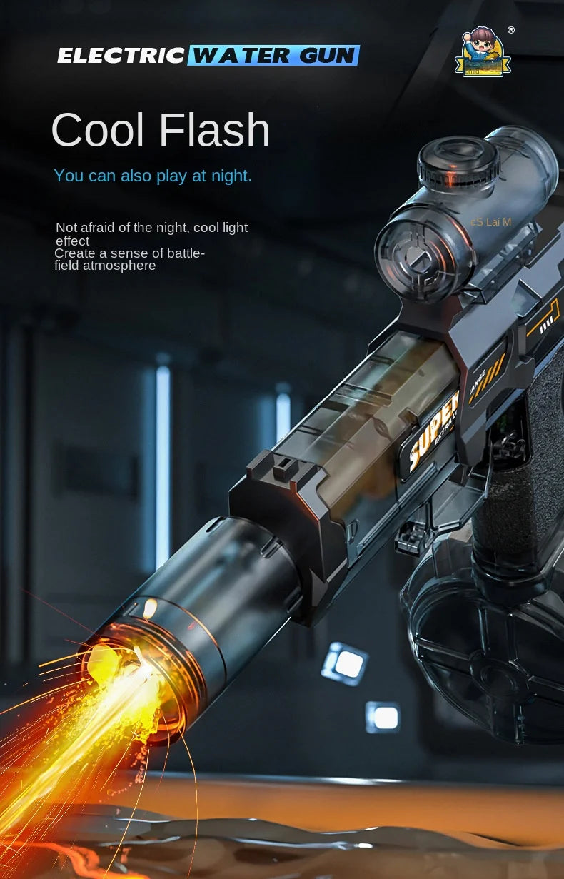 High-Pressure Electric Water Blaster with Flame LED Effect