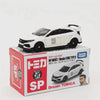 A white Honda Civic Type R die-cast sports car model in a box, featuring the number 13.