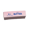 A pink butter squishy product labeled 4oz salted butter with a net weight of 113g