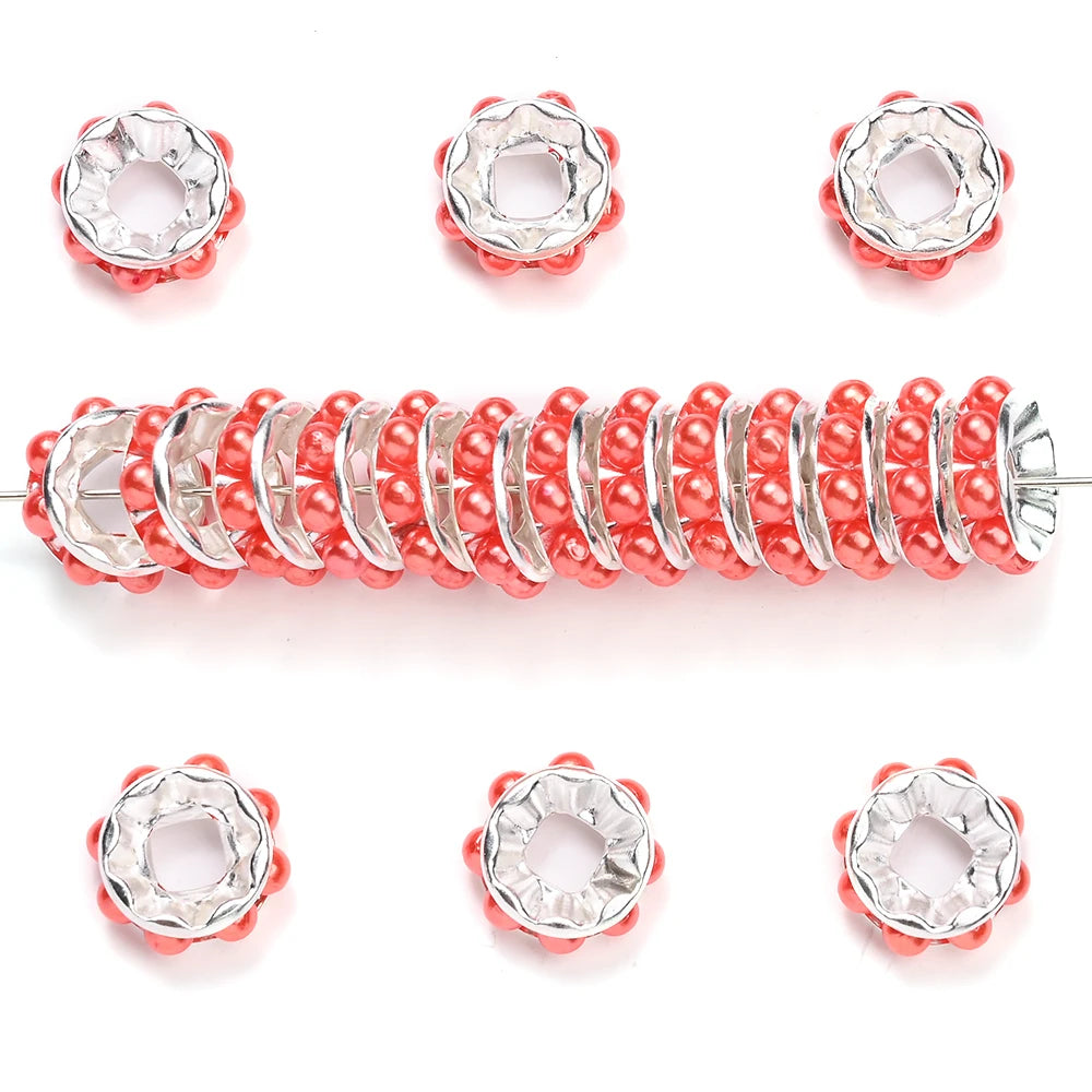 Mixed Pearl and Metal Spacer Beads for Jewelry Making