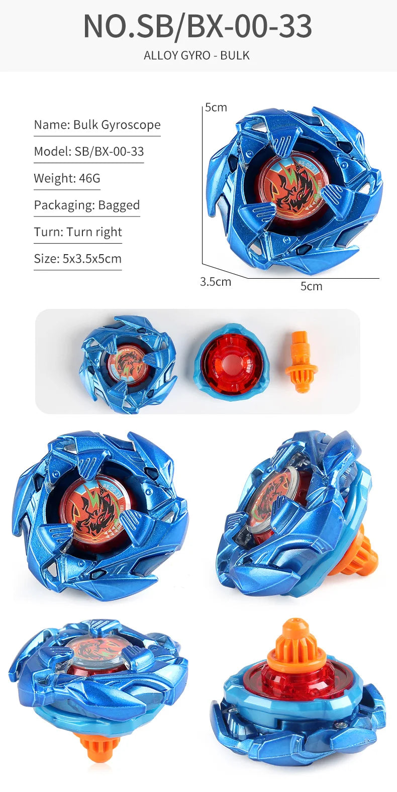 Metal Spinning Top Battle Set with Launcher