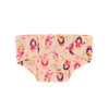 Pink and yellow patterned soft doll underwear for 18-inch dolls