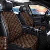 Interior view of a car seat showing three plush anti-slip cushions for winter warmth