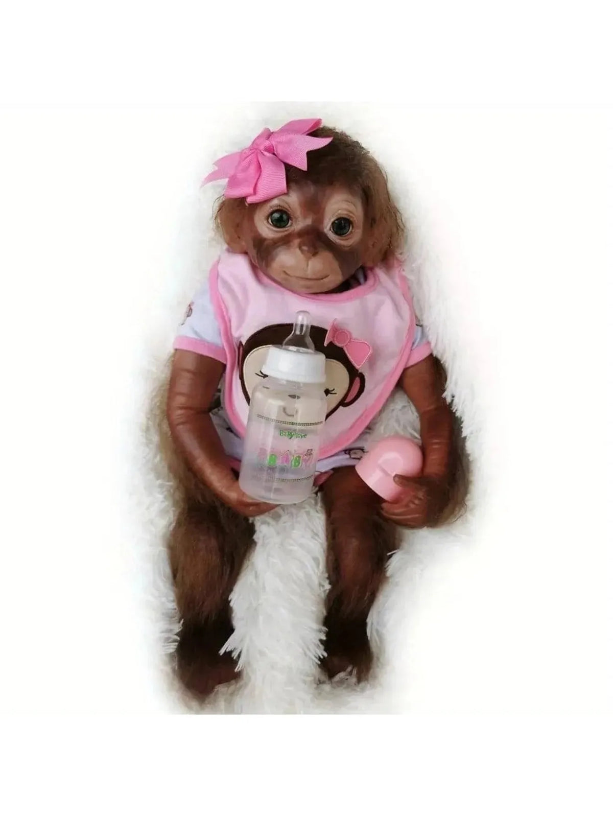 Realistic Silicone Monkey Reborn Doll – 50cm Lifelike Baby Ape