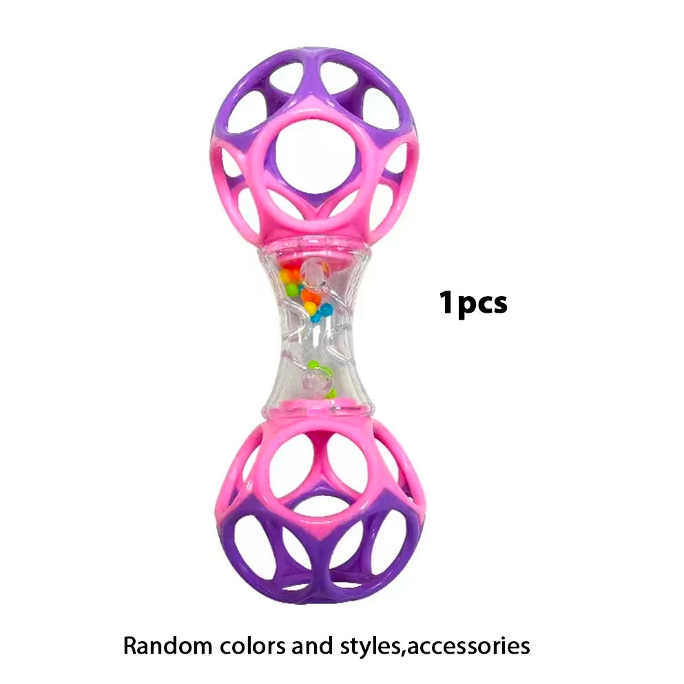 Easy-Grasp Baby Rattle Toy with Soft Teething Edges