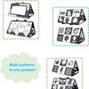 High-Contrast Tummy Time Baby Mirror with Crinkle Cloth Book and Teether