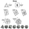 Textured Polyhedral Dice Set for RPG and Tabletop Games