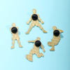 Cartoon Football Player No. 7 Enamel Pin