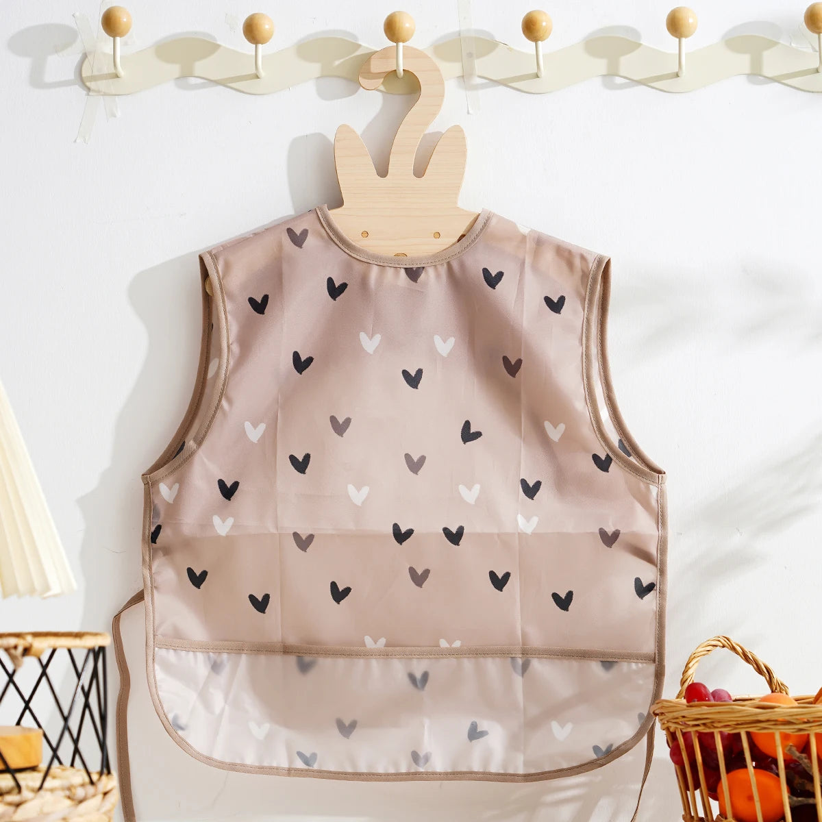 Waterproof Baby Full-Coverage Feeding Bib with Long Sleeves