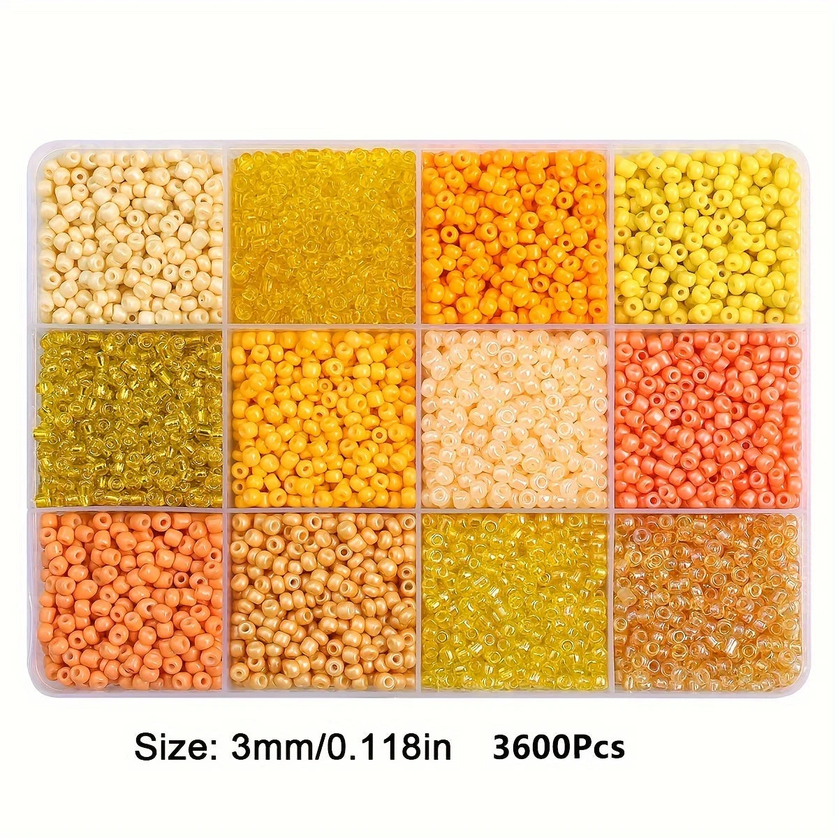 Glass Seed Beads Craft Kit with Organizer Box
