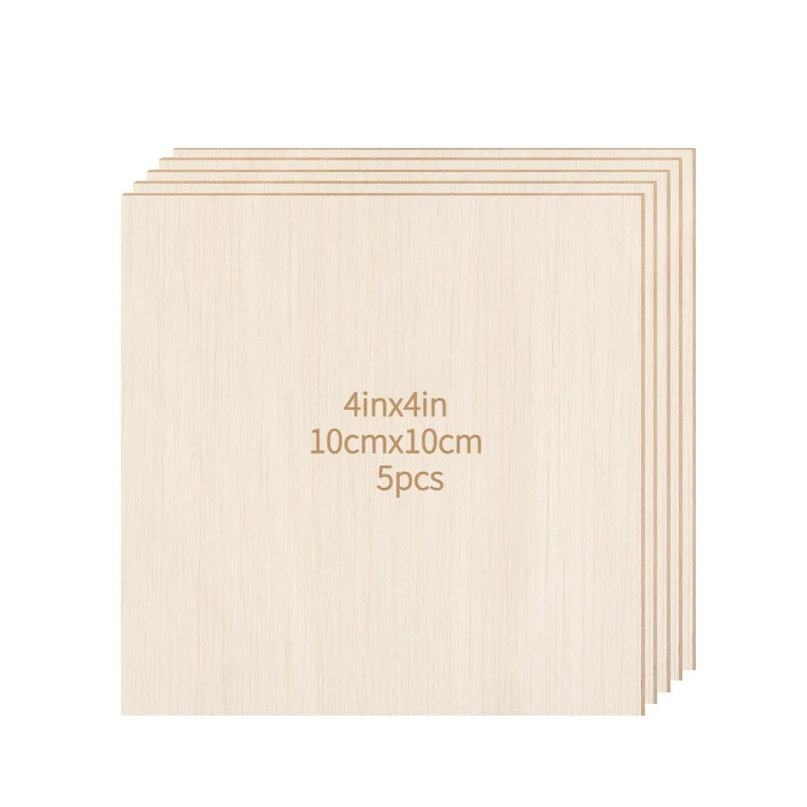 Unfinished Wood Square Sheets for Crafting and Engraving