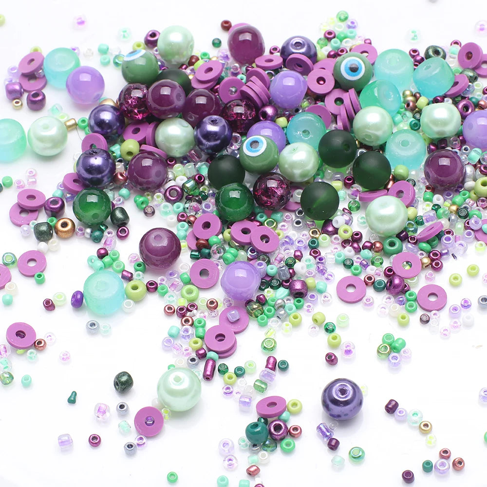 Mixed Color Czech Glass Seed Beads for Jewelry Making – Round Spacer Beads Assortment