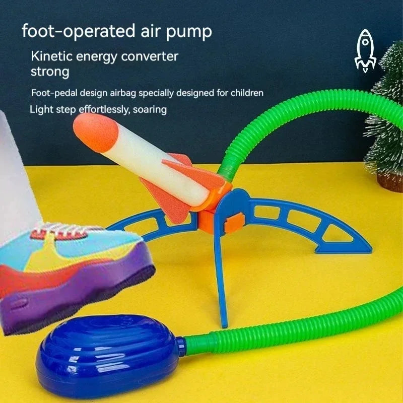 Glowing Stomp Rocket Launcher for Kids – Outdoor Step-to-Launch Toy with Soft Foam Tip